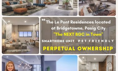 Bridgetowne Pasig: Pre-Selling 1 bedroom Condo For Sale in Pasig at The Le Pont Residences