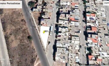 TERRENO EN VENTA EN COLONIA PERIODISTAS AGUASCALIENTES ORIENTE