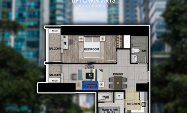 Spacious 1 bed with balcony 62 sqm Uptown Arts Bgc Preselling condo for sale Fort Bonifacio Taguig City