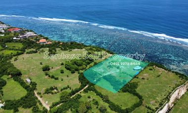 Cliff front land 1 hectare ocean View in kutuh Ungasan .