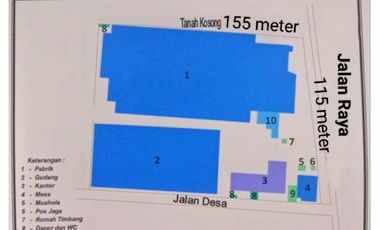 Gudang Nol Jalan Raya di Mojokerto Siap Pakai