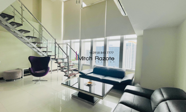 Below Market Value! Upgraded 1-Bedroom Loft-Type Penthouse Unit For Sale at One Central Salcedo Village Makati