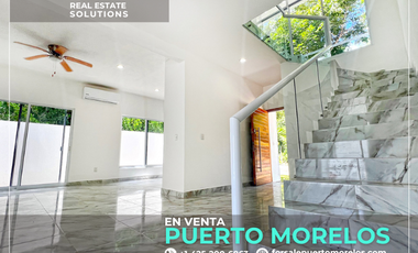 Puerto Morelos Residencial Privado casa en venta con piscina