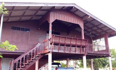 Selling a single wooden house, 135 sqW, 2.15Mb, Phu Khao Thong Subdistrict, Phra Nakhon Si Ayutthaya District.