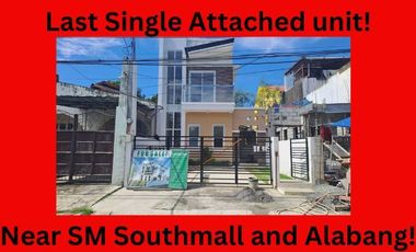 Last unit Single attached house for sale in Las Pinas near SM Southmall and Riverdrive
