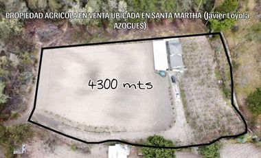 Espectacular Propiedad agrícola en venta de 4300 mts ubicada en Santa Martha de Javier Loyola
