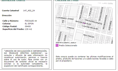 casa en venta en colonia el sifon en iztapalapa