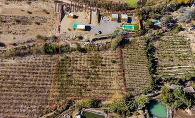 Terreno con cabañas amobladas para turistas y piscina, Valle del Elqui. $210 millones