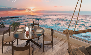 Departamentos en venta en a pie de playa Chelem