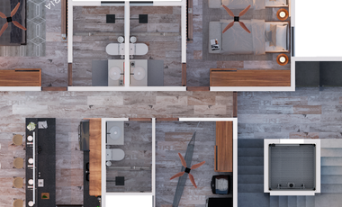 Departamentos en venta en a pie de playa Chelem