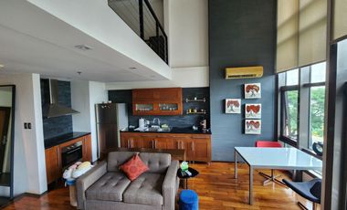 RARE! Modern-styled & Fully-Furnished 2BR Bi-level Condo Unit with Balcony for sale in Joya Lofts and Towers, Makati!