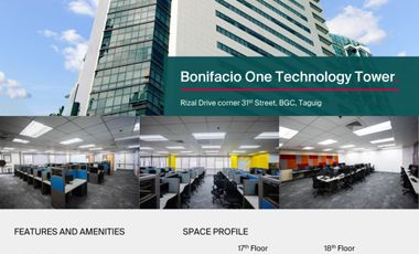 Fully-fitted Office for Lease in Bonifacio Global City (BGC)