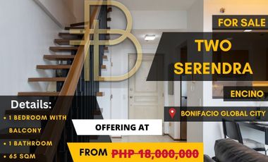 Rush For Sale 1 Bedroom With Balcony In Two Serendra (From 18M To 16.5M)