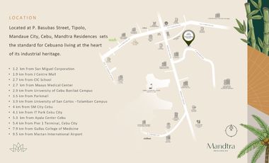 For Sale: Studio at Mandtra Residences in Tipolo, Mandaue City - 21.04sqm.