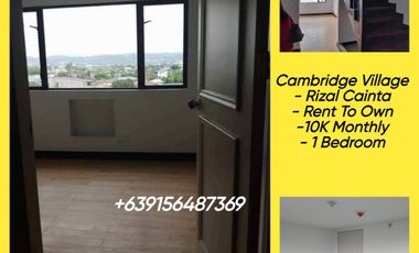 Loft Type 40sqm 1 BR Condo in Rizal Cainta as low as 10K Month