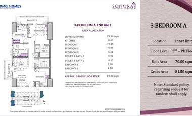 SONORA GARDEN RESIDENCES 3BR Condominium unit beside Robinsons Place Las Pinas