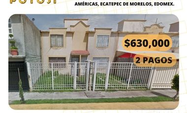 CASA EN VENTA DE RECUPERACION BANCARIA EN VICENTE GUERRERO 8, LAS AMÉRICAS, ECATEPEC DE MORELOS, EDOMEX, C.P. 55076.