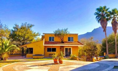 CASA QUINTA AMUEBLADA EN VENTA EN SANTIAGO NUEVO LEON ZONA LA TINAJA, CARRETERA LOS CAVAZOS A JUAREZ NUEVO LEON, KM 15