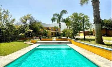 CASA QUINTA AMUEBLADA EN VENTA EN SANTIAGO NUEVO LEON ZONA LA TINAJA, CARRETERA LOS CAVAZOS A JUAREZ NUEVO LEON, KM 15