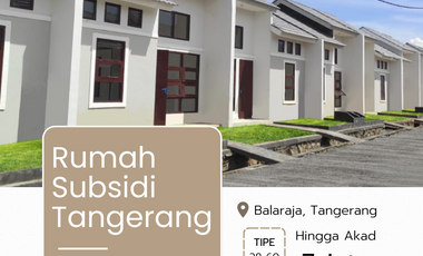Dijual Rumah KPR Subsidi Siap Huni di Balaraja Tangerang