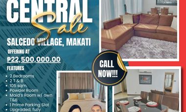 Upgraded Fully Furnished 2 Bedroom Unit For Sale at One Central Salcedo Village Makati