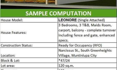 Brand New 4BR H&L For Sale in Muntinlupa