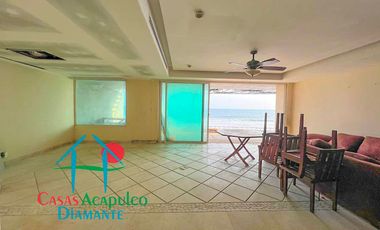 Oportunidad por Otis. Departamento de playa con vista frontal al mar