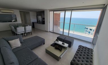 Departamento en venta primera línea al Mar, sector playa Murciélago, Cerca al Mall del Pacífico  Manta Ecuador