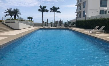 Departamento en venta primera línea al Mar, sector playa Murciélago, Cerca al Mall del Pacífico  Manta Ecuador