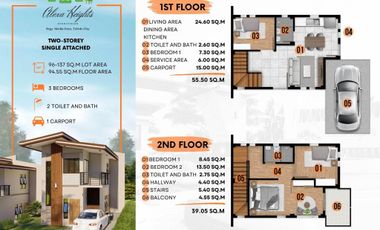 Alexa Heights Toledo Subdivision(2-Storey Single Attached 3 Br) Pre-selling Unit