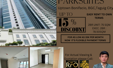 2BR CONDO FOR SALE (RENT TO OWN) UPTOWN PARKSUITES NEAR UPTOWN MALL