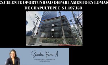 Excelente oportunidad de inversión 2024!! Departamento en remate en la colonia Lomas de Chapultepec - Calle de Sierra Mojada 330, edificio de lujo , valor total $ 1,497,150-SPM-07-SEN-DI