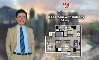 Corner highend 2 bedroom Uptown Arts Residence Preselling Bgc condo for sale Fort Bonifacio Taguig City near malls and schools