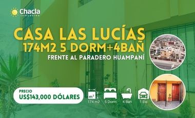 SE VENDE | CASA DE 174M2 CON 5 DORMITORIOS Y 4 BAÑOS EN CHACLACAYO