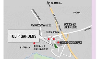 Fully-furnished 1BR condo for rent in Tulip Gardens, Southwoods City