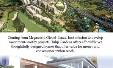 Fully-furnished 1BR condo for rent in Tulip Gardens, Southwoods City