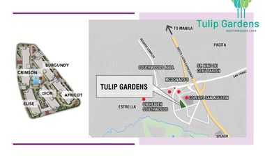 Fully-furnished 1BR condo for rent in Tulip Gardens, Southwoods City