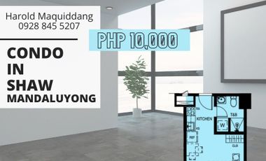 Studio 24 sqm P10,000 month in Edsa Mandaluyong near Shangri-la Mall w/ No Down Payment