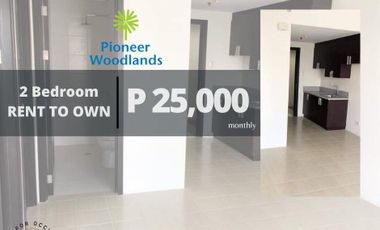 Rent to Own Condo 2-BR 50 sqm in Pioneer Woodlands, Mandaluyong City.