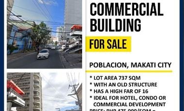 PRIME OLD COMMERCIAL BUILDING FOR SALE IN PALANAN , MAKATI CITY