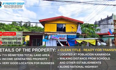 House and Lot for Sale - Poblacion Kananga - Best Area for Business