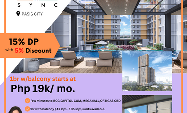 Condo for sale Sync Residences N tower Newly Launch in Pasig City