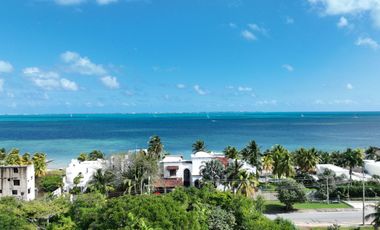 Departamento con Club de playa frente al mar, Alberca, gym y Salón de eventos, en   Costa mujeres, Cancun.