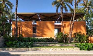 Departamento con Club de playa frente al mar, Alberca, gym y Salón de eventos, en   Costa mujeres, Cancun.