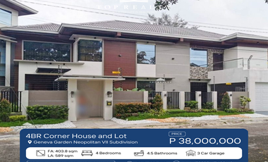 House and Lot for Sale in Geneva Garden Neopolitan II along Quezon City