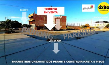 VENDO TERRENO EN ESQUINA CON EXCELENTE UBICACIÓN EN BOULEVARD