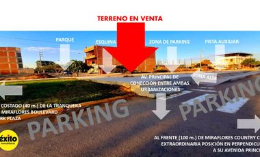 VENDO TERRENO EN ESQUINA CON EXCELENTE UBICACIÓN EN BOULEVARD