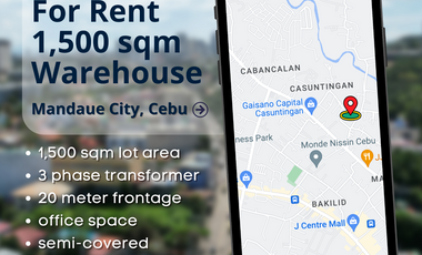 Warehouse for rent in Casuntinga, Mandaue City, Cebu