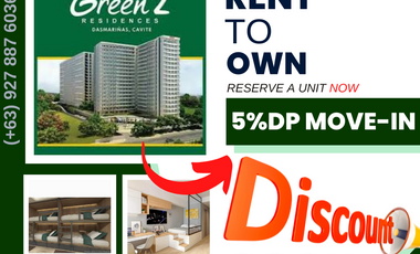Green 2 Residences Rent to Own Ready for Occupancy Tower 1 Condo near de la salle Dasmarinas CAvite