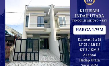 Rumah Baru Kutisari Indah Utara Siap Huni Row Lebar dkt Siwalankerto Permai Kampus Petra Tol Waru Ayani Cito Tenggilis Mejoyo